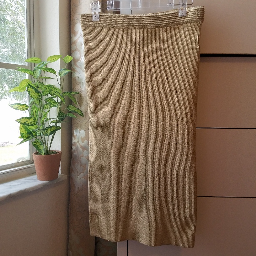 Michael Kors new gold glitter skirt size S - Picture 7 of 8